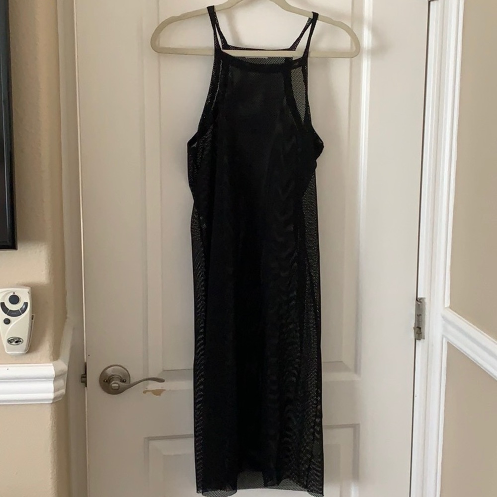 Black Mesh Dress/Coverup